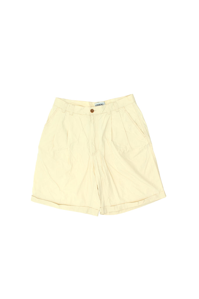 Iceberg Chino Shorts | Vintage High End Luxury Designer Beige Cotton VTG | Vintage Messina Hembry | Thrift | Second-Hand Messina Hembry | Used Clothing | Messina Hembry 