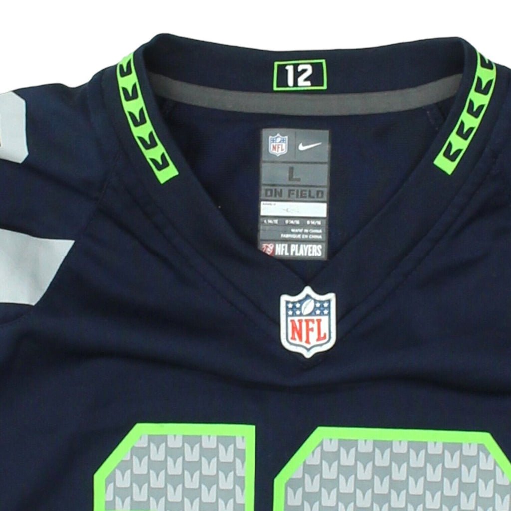 Seattle Seahawks 12th Fan Nike Navy Boys Jersey | Vintage NFL Kids Sportswear | Vintage Messina Hembry | Thrift | Second-Hand Messina Hembry | Used Clothing | Messina Hembry 