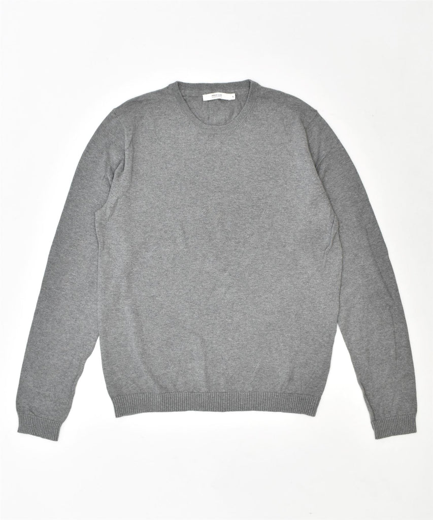 JACK & JONES Mens Crew Neck Jumper Sweater Small Grey Cotton Vintage | Vintage | Thrift | Second-Hand | Used Clothing | Messina Hembry 