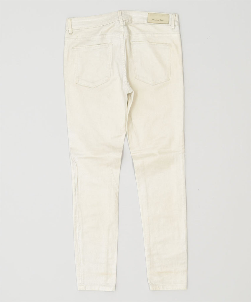 MASSIMO DUTTI Womens Skinny Casual Trousers W28 L28 White | Vintage | Thrift | Second-Hand | Used Clothing | Messina Hembry 