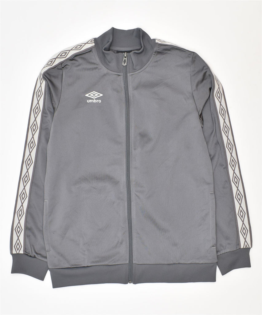 UMBRO Boys Tracksuit Top Jacket 12-13 Years Large Grey Polyester | Vintage | Thrift | Second-Hand | Used Clothing | Messina Hembry 