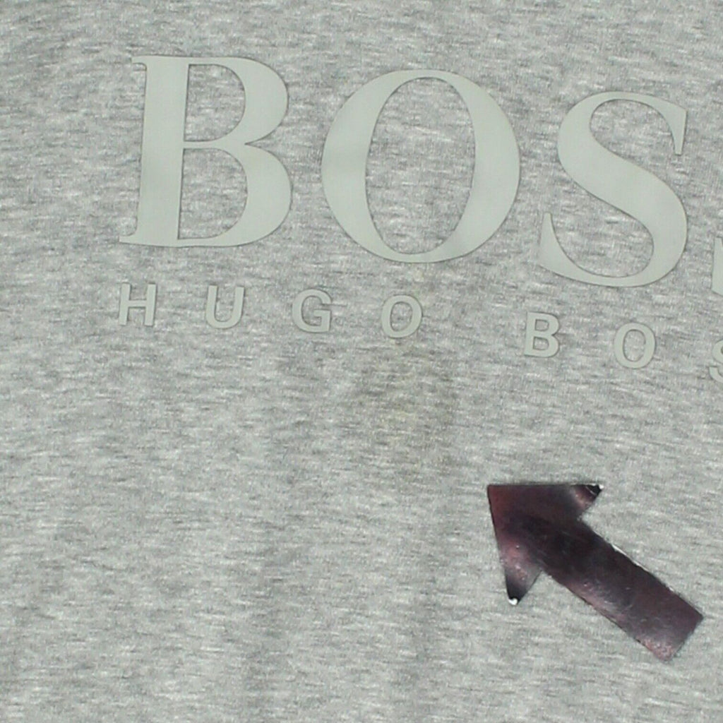 Hugo Boss Mens Grey Crew Neck Sweatshirt | Vintage High End Designer Jumper VTG | Vintage Messina Hembry | Thrift | Second-Hand Messina Hembry | Used Clothing | Messina Hembry 