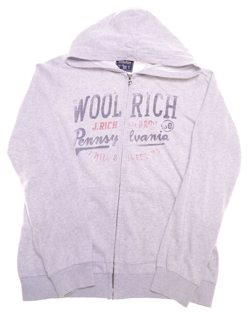 WOOLRICH Boys Hoodie Sweater 13-14 Years Grey Cotton - Second Hand & Vintage Designer Clothing - Messina Hembry