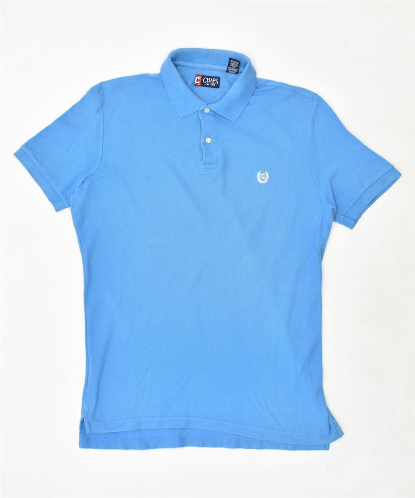 CHAPS Mens Polo Shirt Medium Blue Cotton | Vintage | Thrift | Second-Hand | Used Clothing | Messina Hembry 
