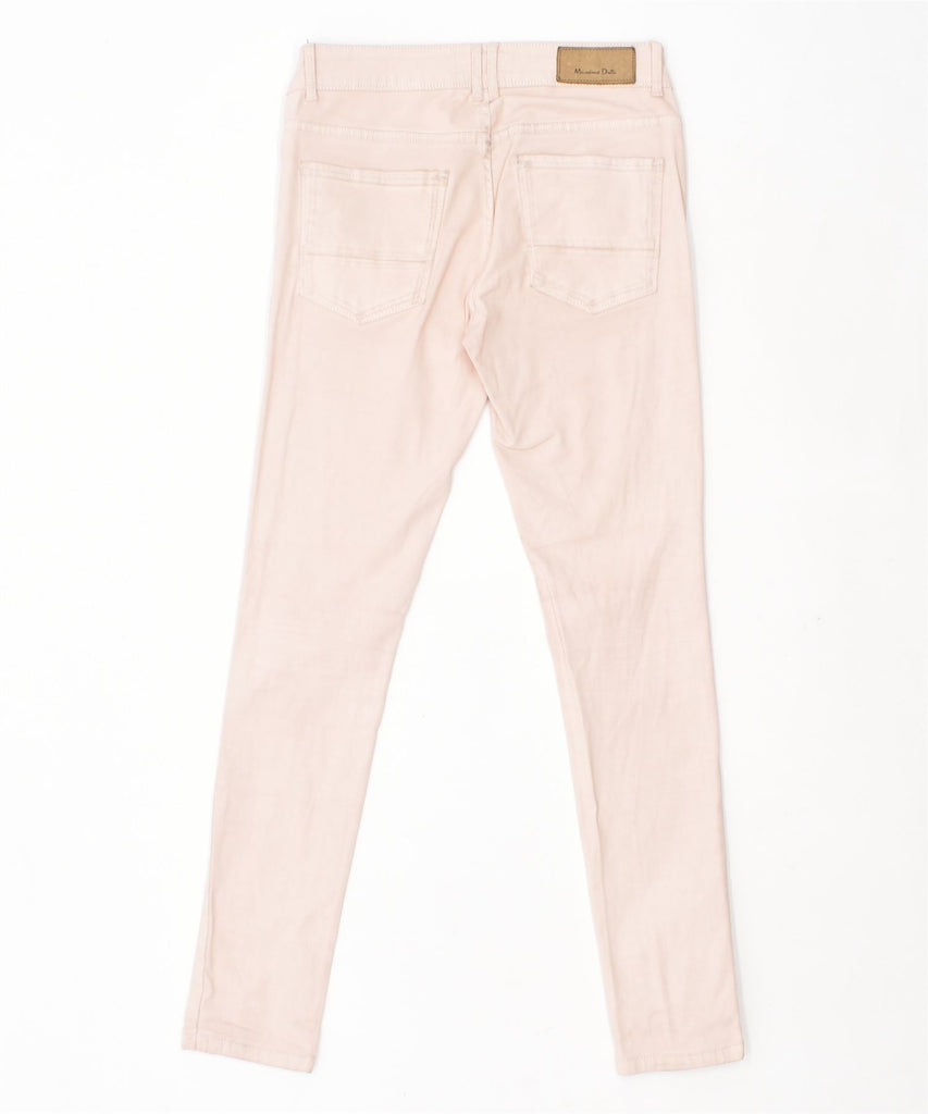 MASSIMO DUTTI Womens Skinny Casual Trousers W26 L28 Pink Cotton | Vintage | Thrift | Second-Hand | Used Clothing | Messina Hembry 