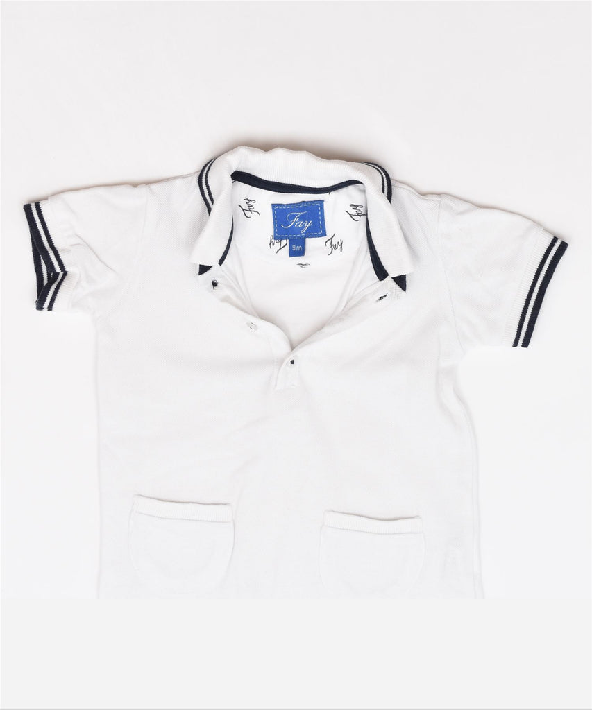 FAY Boys Playsuit 6-9 Months White Cotton | Vintage | Thrift | Second-Hand | Used Clothing | Messina Hembry 