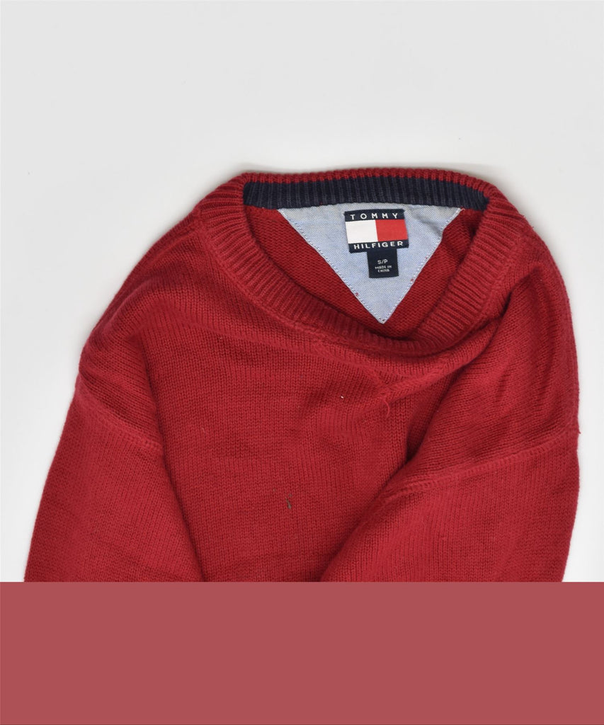 TOMMY HILFIGER Mens Crew Neck Jumper Sweater Small Red Cotton | Vintage | Thrift | Second-Hand | Used Clothing | Messina Hembry 