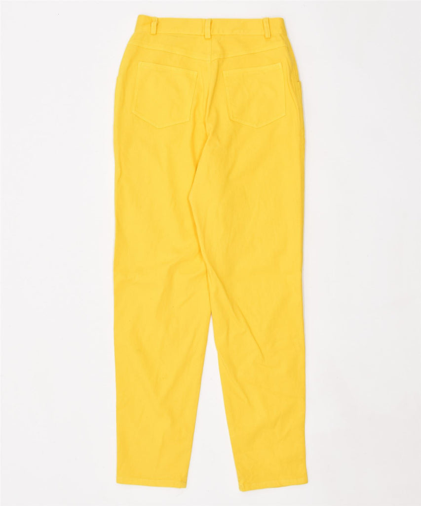 LANU Womens Tapered Casual Trousers W26 L29 Yellow Cotton Vintage | Vintage | Thrift | Second-Hand | Used Clothing | Messina Hembry 