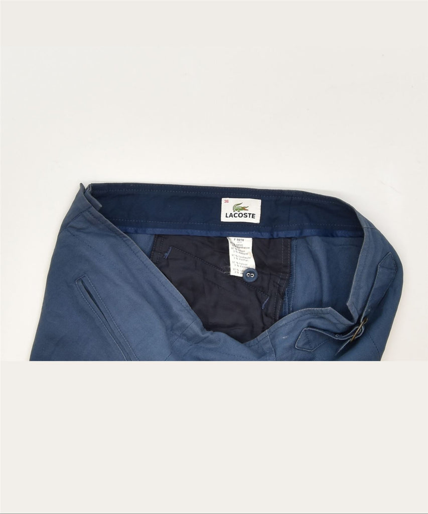 LACOSTE Womens Capri Trousers EU 36 Small W28 L17 Blue Cotton Classic | Vintage | Thrift | Second-Hand | Used Clothing | Messina Hembry 