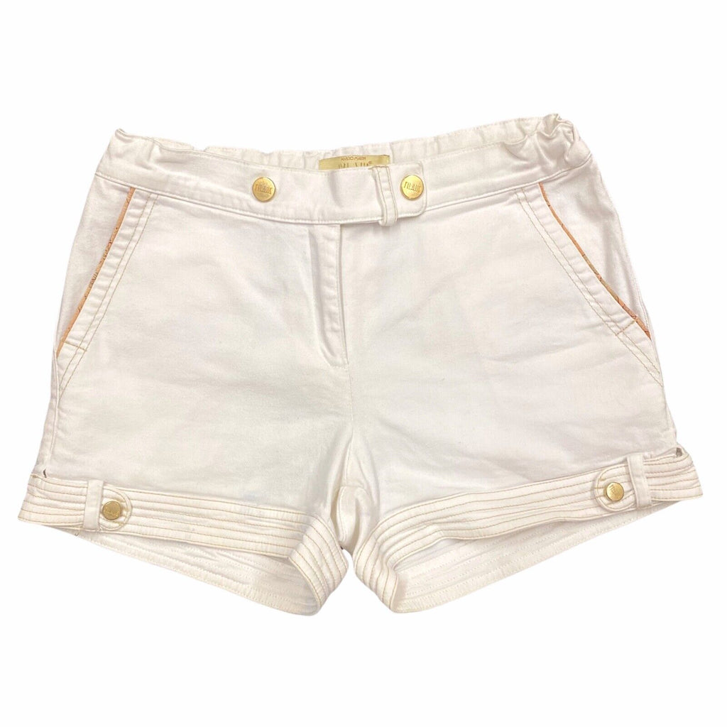 Alviero Martini 1a Classe Women's Denim Shorts | Vintage Luxury High End White | Vintage Messina Hembry | Thrift | Second-Hand Messina Hembry | Used Clothing | Messina Hembry 