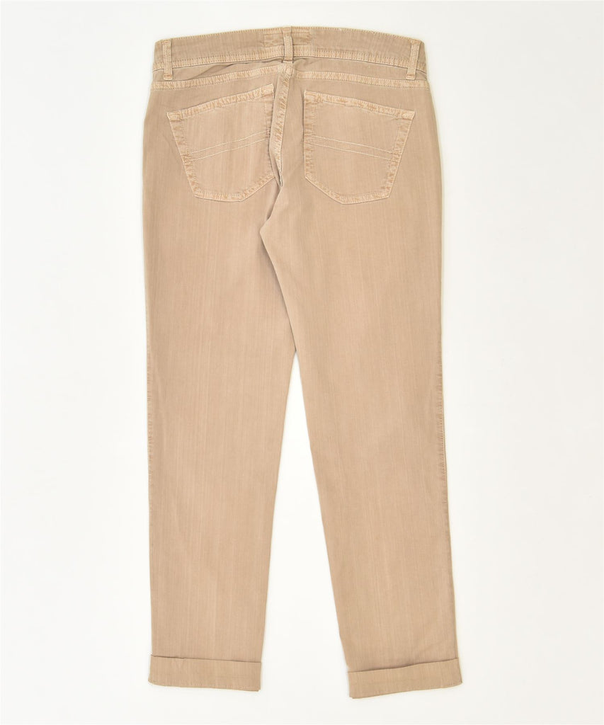 TRUSSARDI Womens Low Waist Slim Casual Trousers W29 L27 Beige Cotton | Vintage | Thrift | Second-Hand | Used Clothing | Messina Hembry 