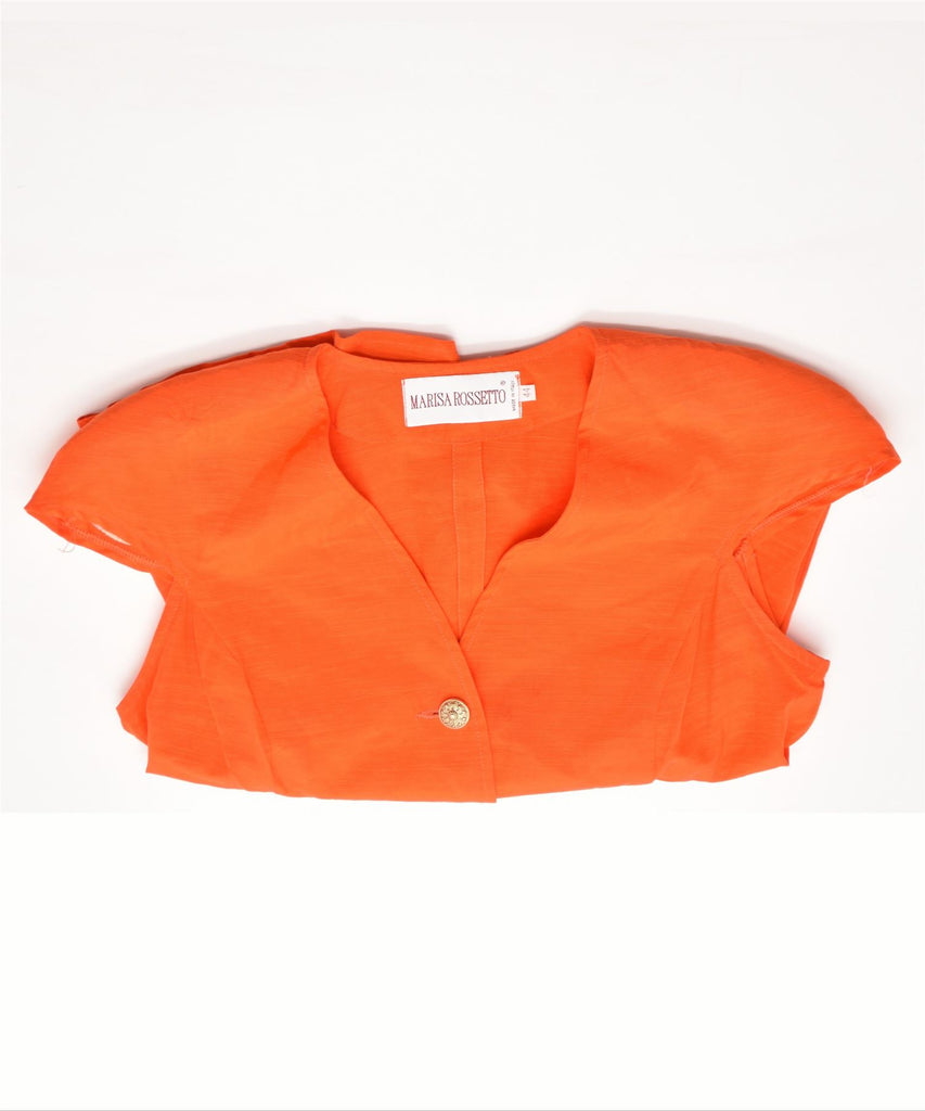 MARISA ROSSETTO Womens 3 Button Blazer Jacket IT 44 Medium Orange Viscose | Vintage | Thrift | Second-Hand | Used Clothing | Messina Hembry 