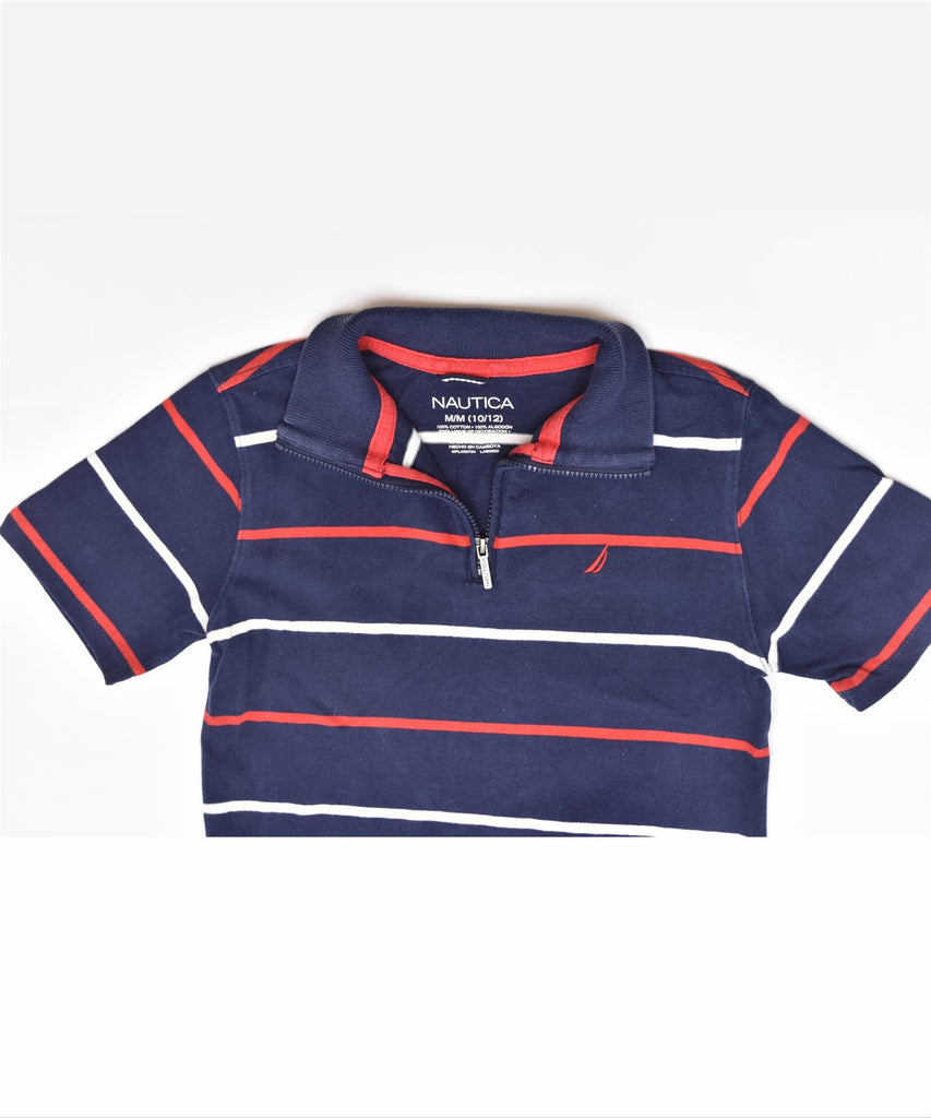 NAUTICA Boys Polo Shirt 9-10 Years Navy Blue Cotton | Vintage | Thrift | Second-Hand | Used Clothing | Messina Hembry 