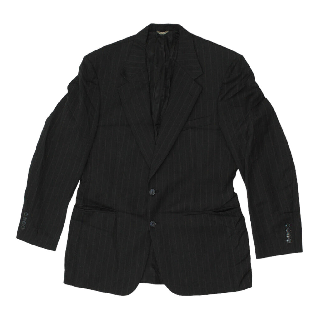 Stafford Executive Black Blazer Jacket | Vintage High End Designer Suit VTG | Vintage Messina Hembry | Thrift | Second-Hand Messina Hembry | Used Clothing | Messina Hembry 