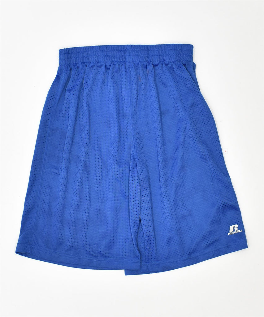 RUSSELL ATHLETIC Boys Sport Shorts 13-14 Years Blue Polyester | Vintage | Thrift | Second-Hand | Used Clothing | Messina Hembry 