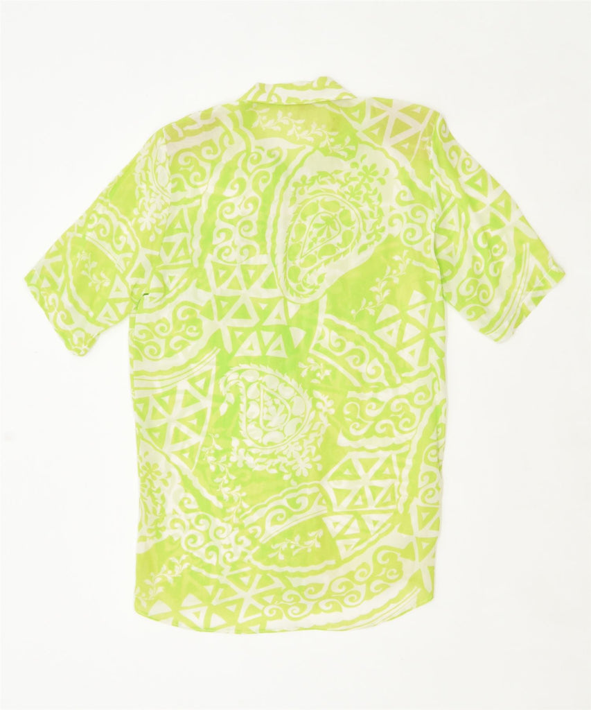 VINTAGE Womens Short Sleeve Shirt UK 16 Large Green Aztec | Vintage | Thrift | Second-Hand | Used Clothing | Messina Hembry 