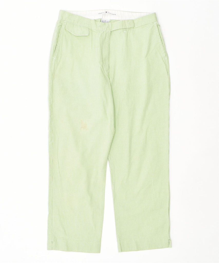 TOMMY HILFIGER Womens Wide Leg Chino Trousers US 8 Medium W30 L25 Green | Vintage | Thrift | Second-Hand | Used Clothing | Messina Hembry 