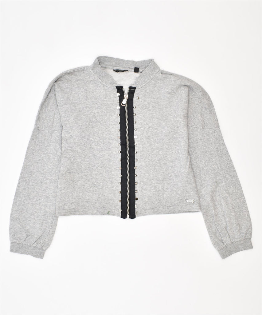 GUESS Girls Cardigan Sweater 11-12 Years Grey Cotton | Vintage | Thrift | Second-Hand | Used Clothing | Messina Hembry 