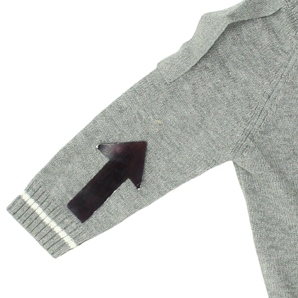 Dolce & Gabbana Junior Boys Grey Cotton Knit Full Zip Jumper | Vintage Designer | Vintage Messina Hembry | Thrift | Second-Hand Messina Hembry | Used Clothing | Messina Hembry 