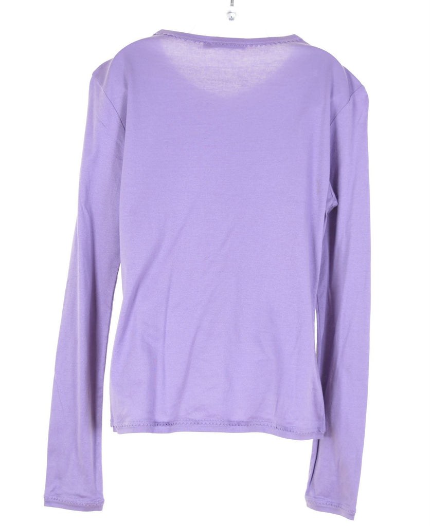 MISSONI Girls Cardigan Jumper 11-12 Years Purple Cotton - Second Hand & Vintage Designer Clothing - Messina Hembry