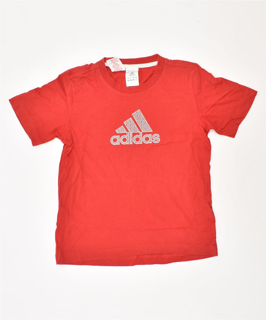 ADIDAS Boys Graphic T-Shirt Top 9-10 Years Red Cotton | Vintage | Thrift | Second-Hand | Used Clothing | Messina Hembry 