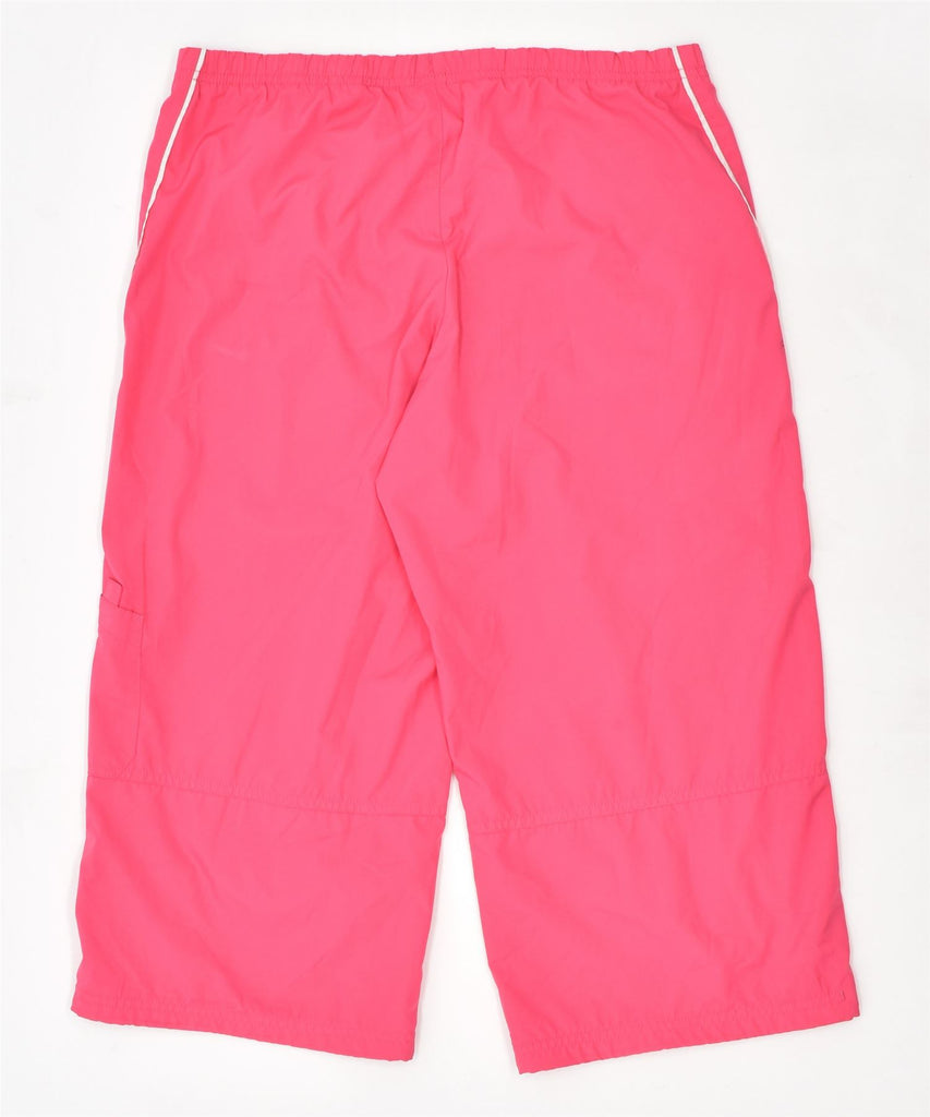 NIKE Womens Capri Tracksuit Trousers UK 18 XL Pink Polyester | Vintage | Thrift | Second-Hand | Used Clothing | Messina Hembry 