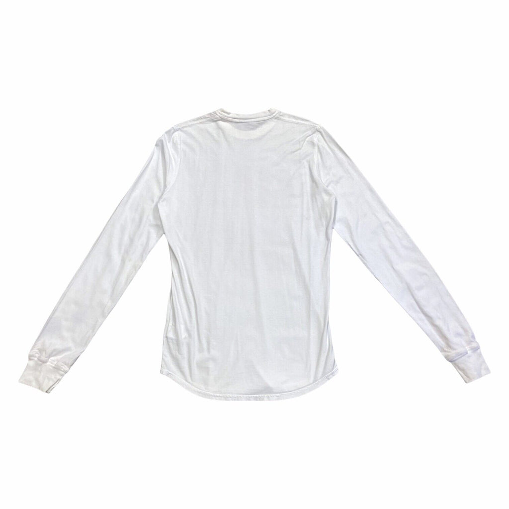 Dsquared2 Mad 2 Long Sleeve Cotton Tshirt | Vintage Designer White Small VTG | Vintage Messina Hembry | Thrift | Second-Hand Messina Hembry | Used Clothing | Messina Hembry 