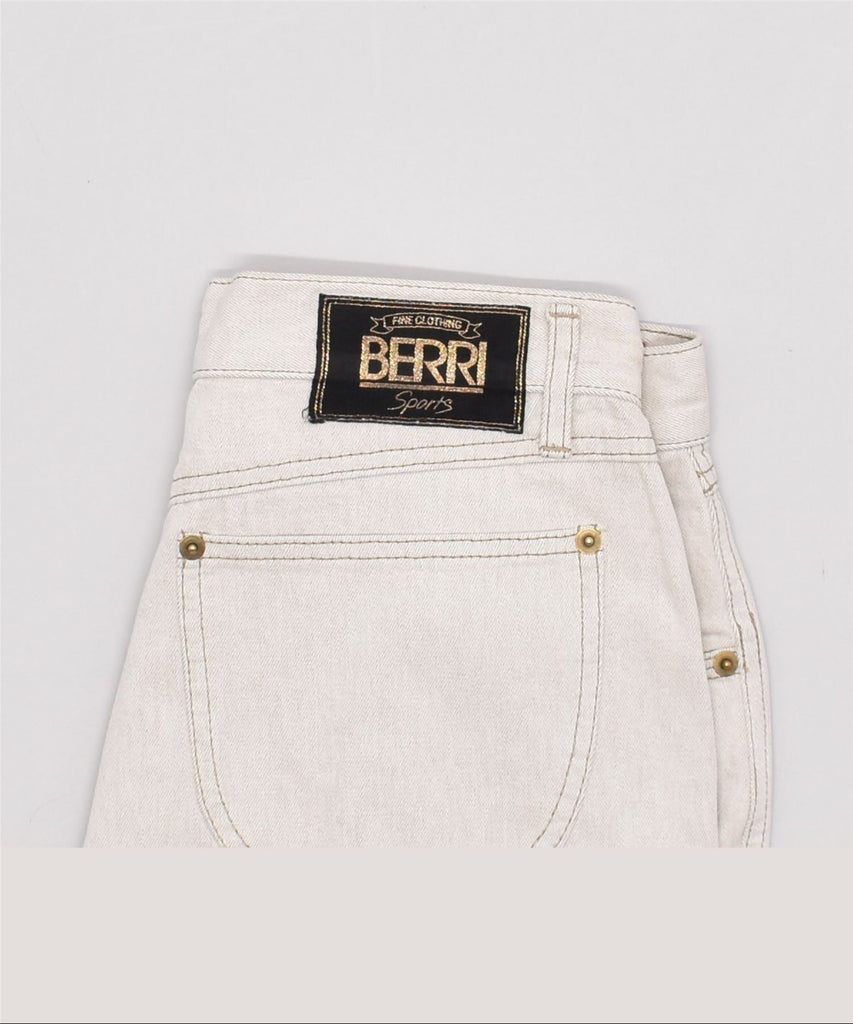 BERRI Womens Tapered Capri Jeans EU 40 Medium W29 L25 Off White Cotton | Vintage | Thrift | Second-Hand | Used Clothing | Messina Hembry 