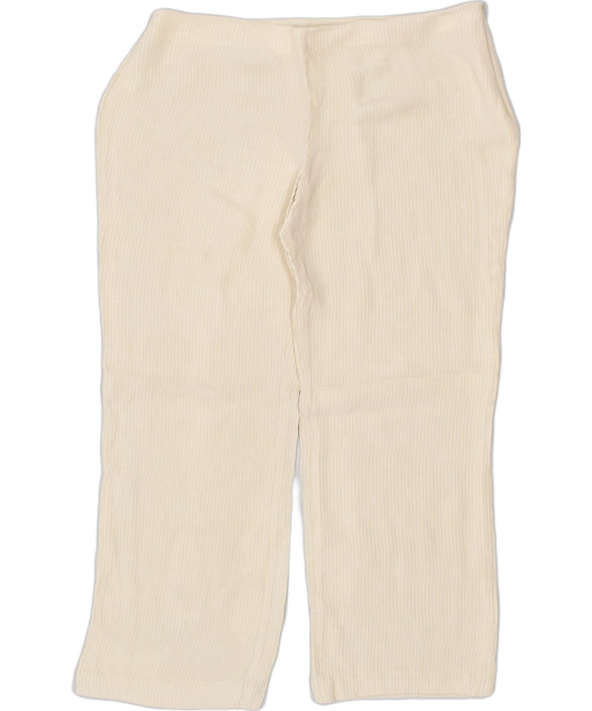 COEXIS Womens Casual Trousers W32 L32 Beige Viscose | Vintage | Thrift | Second-Hand | Used Clothing | Messina Hembry 