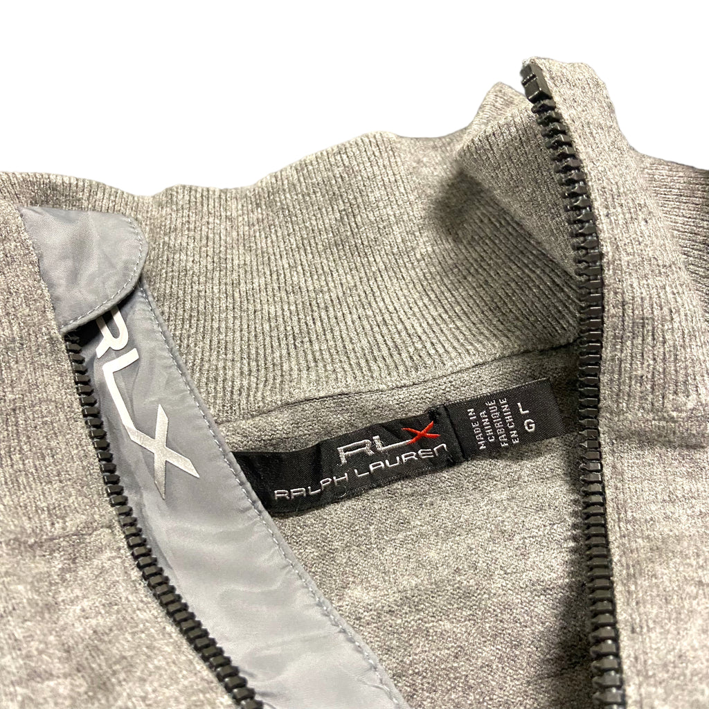 Ralph Lauren RLX Half Zip Hoodie Jacket | Vintage High End Luxury Designer Grey | Vintage Messina Hembry | Thrift | Second-Hand Messina Hembry | Used Clothing | Messina Hembry 