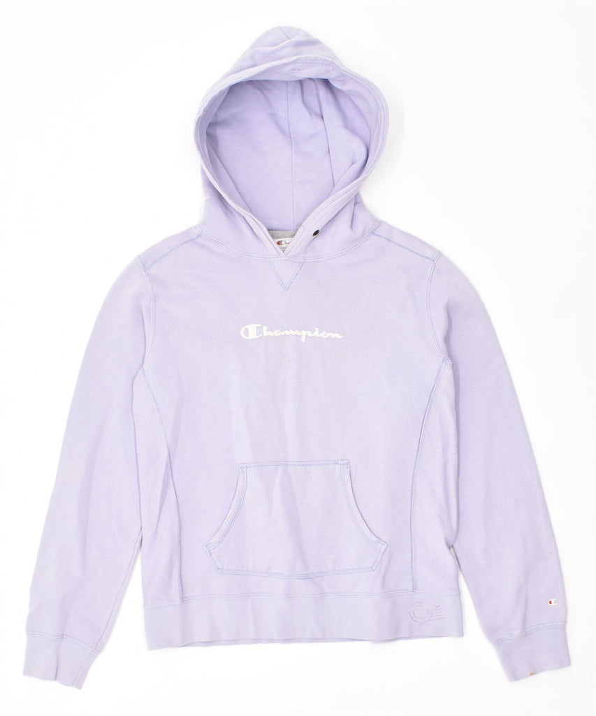 CHAMPION Girls Graphic Hoodie Jumper 15-16 Years XL Purple | Vintage | Thrift | Second-Hand | Used Clothing | Messina Hembry 