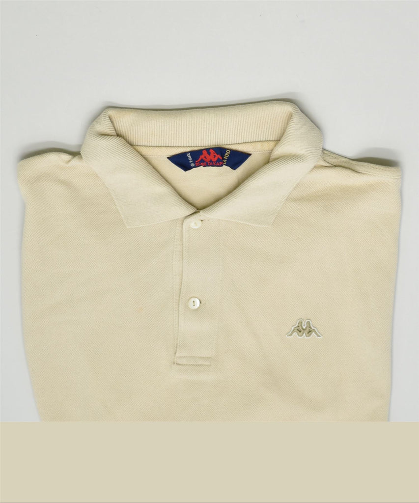 KAPPA Mens Polo Shirt XL Beige Cotton | Vintage | Thrift | Second-Hand | Used Clothing | Messina Hembry 