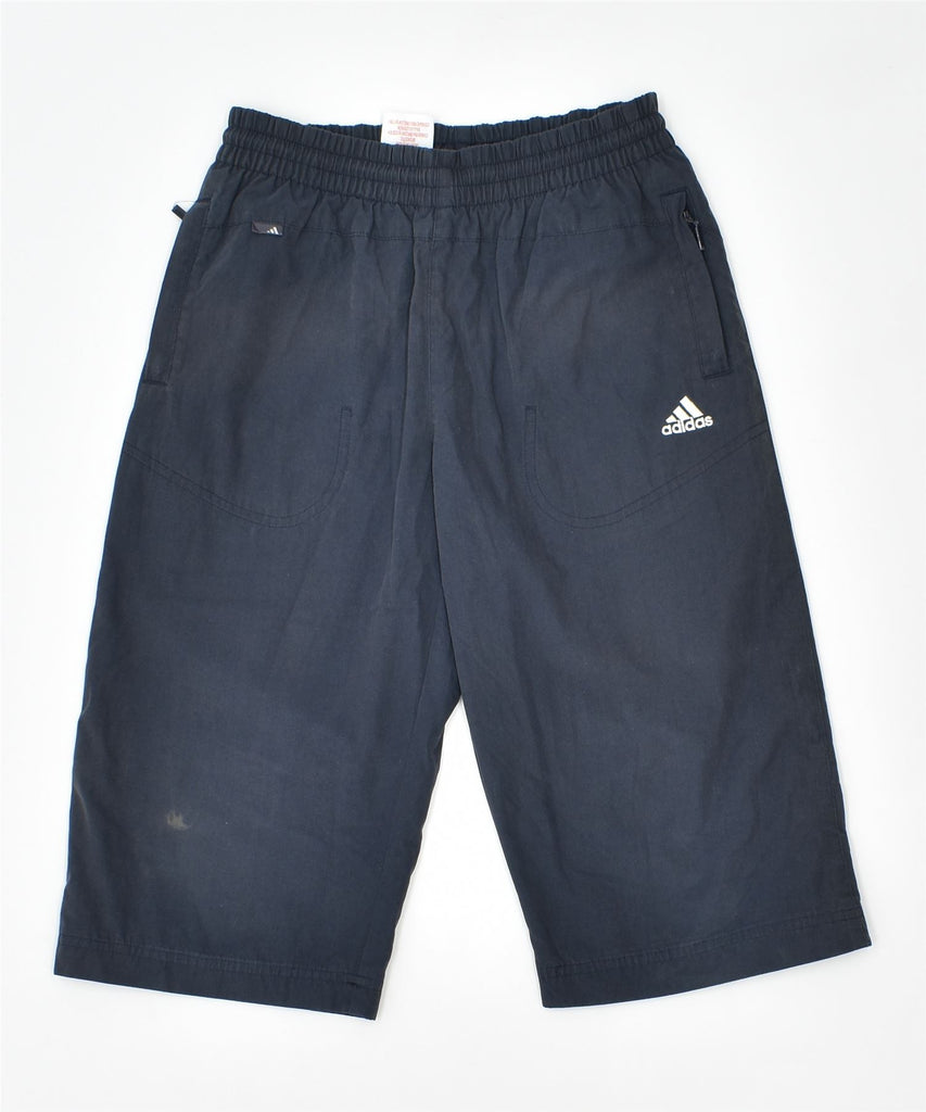 ADIDAS Boys Bermuda Shorts 7-8 Years Navy Blue Polyester | Vintage | Thrift | Second-Hand | Used Clothing | Messina Hembry 