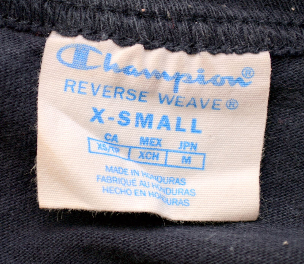 CHAMPION Womens T-Shirt Top Size 4 XS Navy Blue Cotton - Second Hand & Vintage Designer Clothing - Messina Hembry