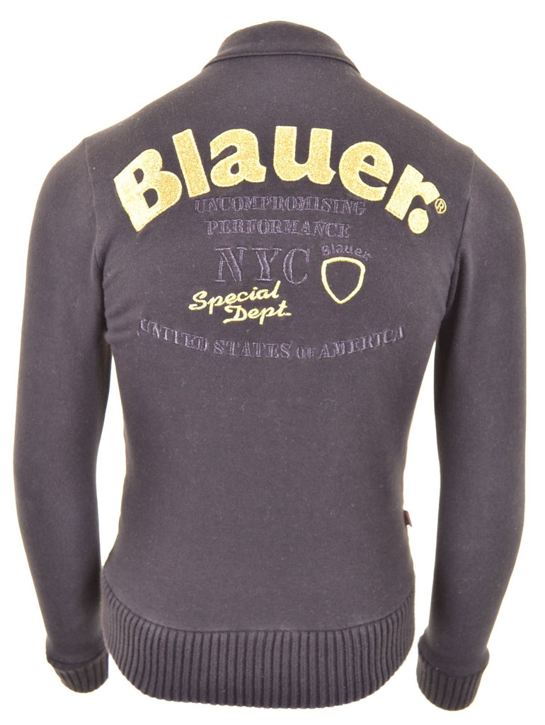 BLAUER Girls Cardigan Sweater 7-8 Years Black Cotton - Second Hand & Vintage Designer Clothing - Messina Hembry
