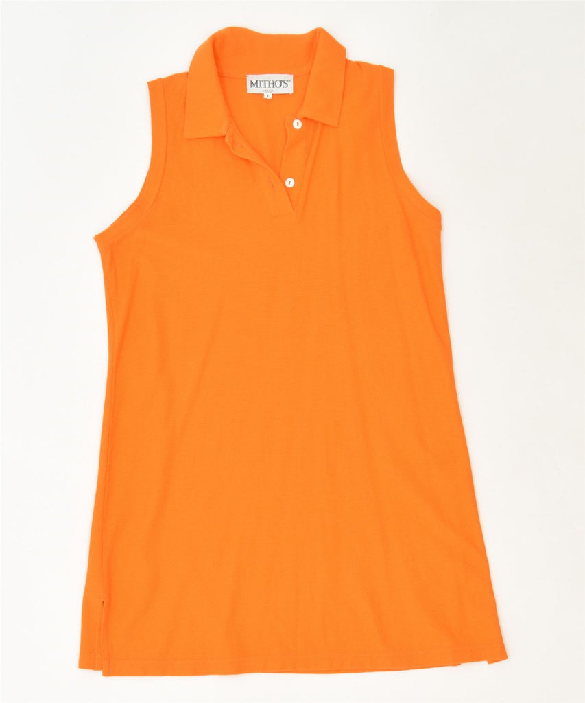 MITHO'S Girls Polo Dress 15-16 Years XL Orange Cotton Classic Vintage | Vintage | Thrift | Second-Hand | Used Clothing | Messina Hembry 