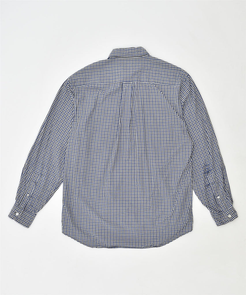 NAUTICA Mens Shirt Medium Blue Check Cotton | Vintage | Thrift | Second-Hand | Used Clothing | Messina Hembry 