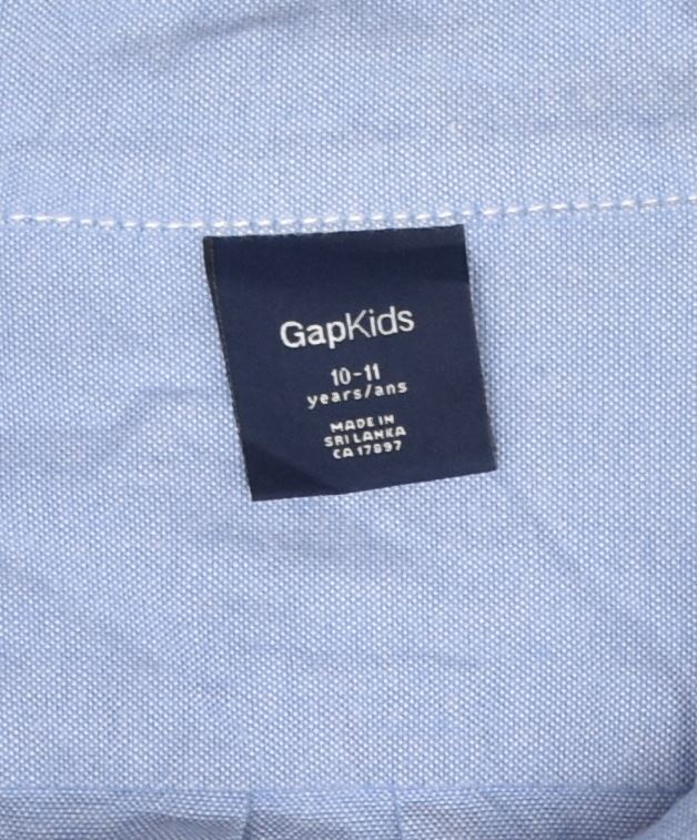 GAP Boys Shirt 10-11 Years Blue Cotton | Vintage | Thrift | Second-Hand | Used Clothing | Messina Hembry 