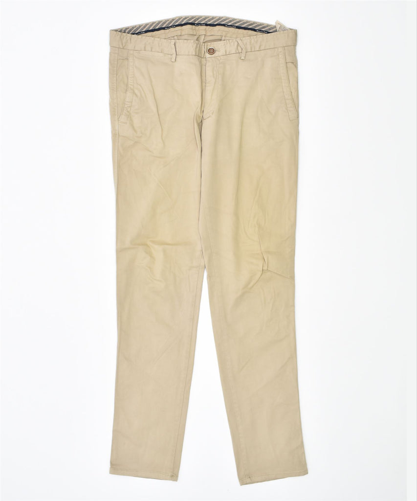 MASSIMO DUTTI Womens Slim Chino Trousers W31 L31 Beige Cotton | Vintage | Thrift | Second-Hand | Used Clothing | Messina Hembry 