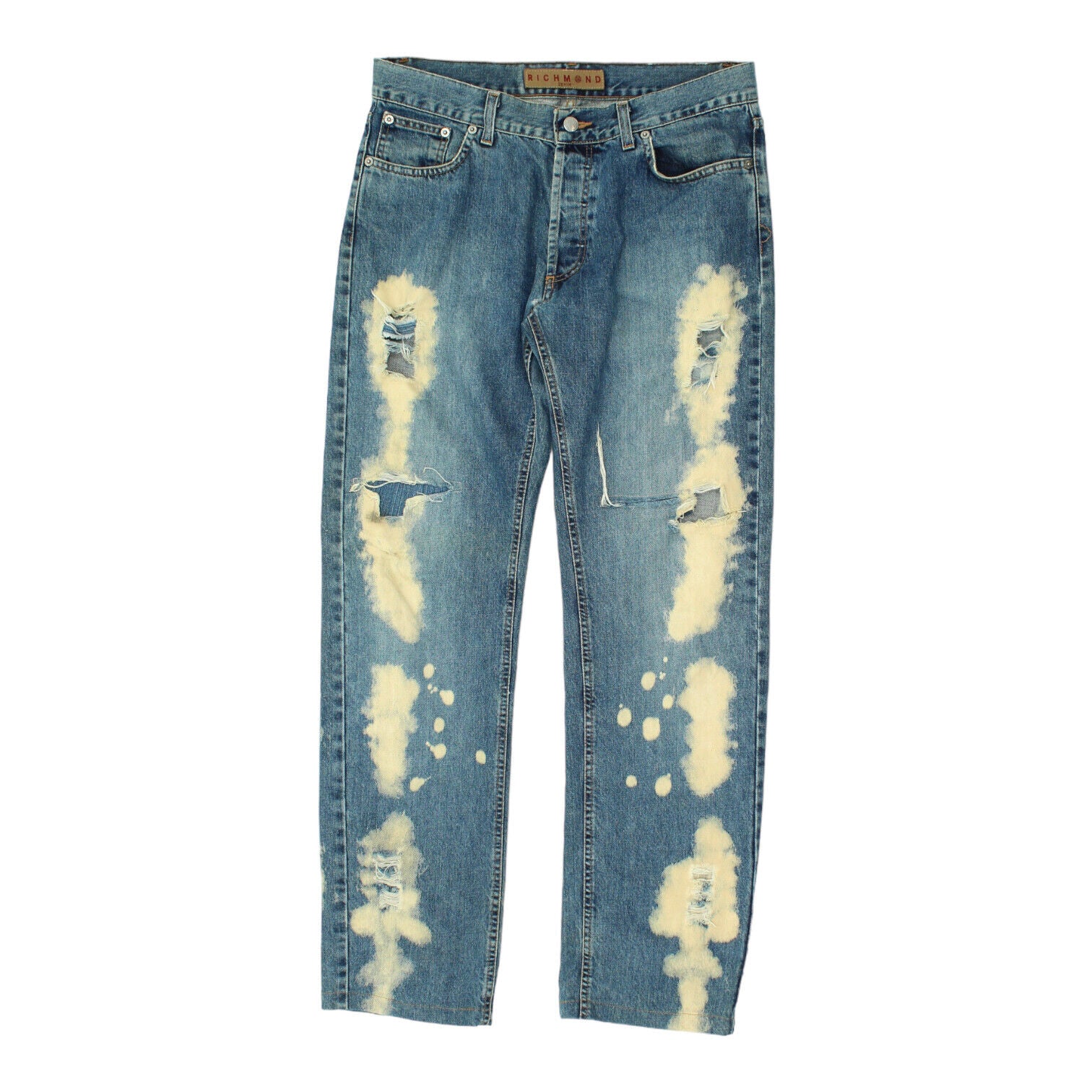 Distressed hot sale end jeans