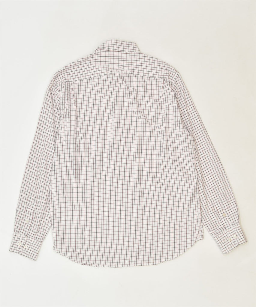 MASSIMO DUTTI Mens Shirt Large White Check Classic | Vintage | Thrift | Second-Hand | Used Clothing | Messina Hembry 