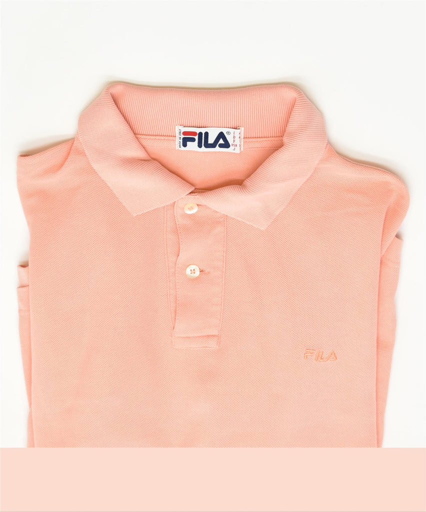 FILA Mens Polo Shirt IT 44 XS Pink Cotton | Vintage | Thrift | Second-Hand | Used Clothing | Messina Hembry 