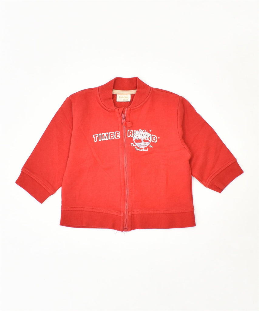 TIMBERLAND Boys Graphic Tracksuit Top Jacket 9-12 Months Red Cotton | Vintage | Thrift | Second-Hand | Used Clothing | Messina Hembry 