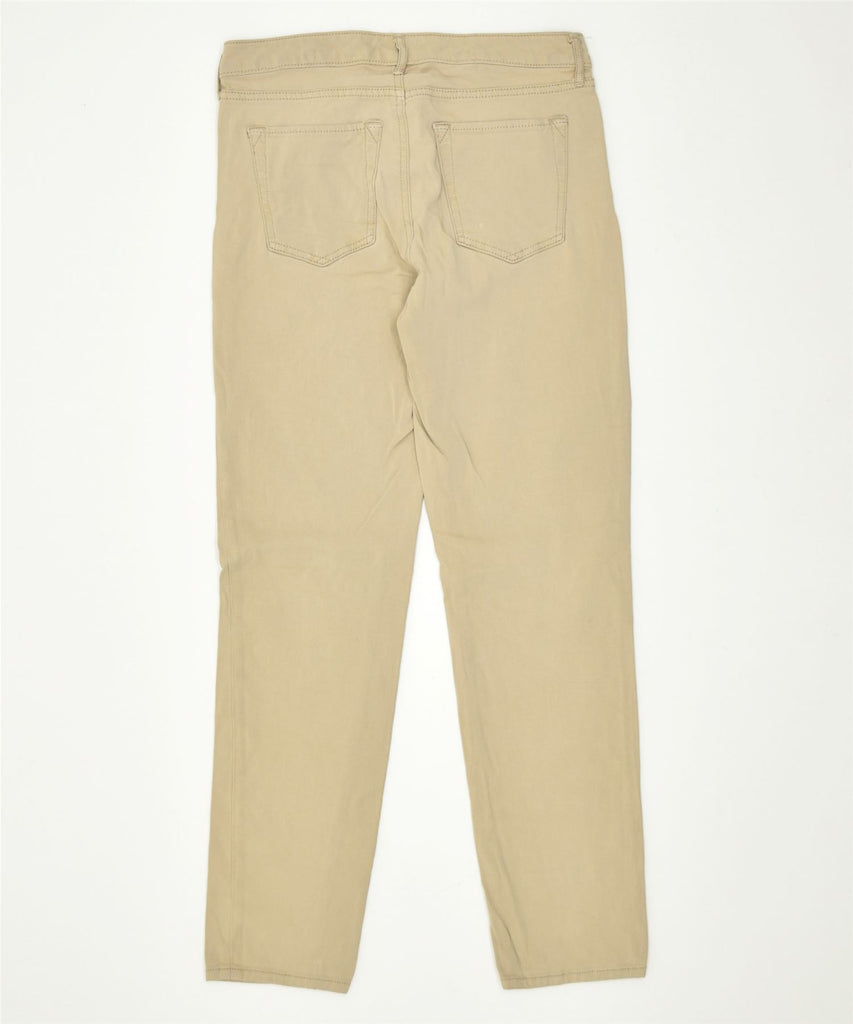 EDDIE BAUER Womens Slim Casual Trousers US 6 Small W30 L29 Beige Cotton | Vintage | Thrift | Second-Hand | Used Clothing | Messina Hembry 