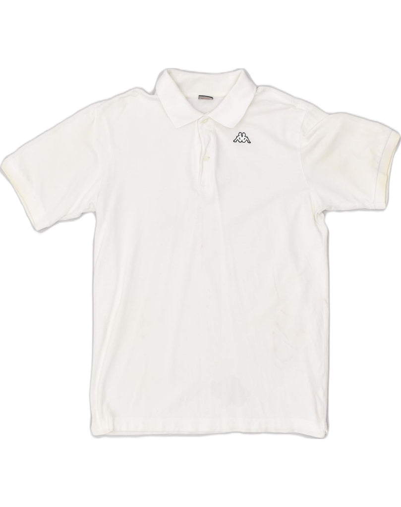 KAPPA Mens Polo Shirt Medium White | Vintage | Thrift | Second-Hand | Used Clothing | Messina Hembry 