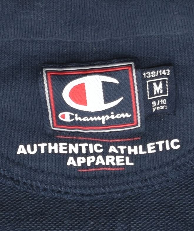 CHAMPION Boys Graphic Tracksuit Top Jacket 9-10 Years Medium Blue Cotton | Vintage | Thrift | Second-Hand | Used Clothing | Messina Hembry 