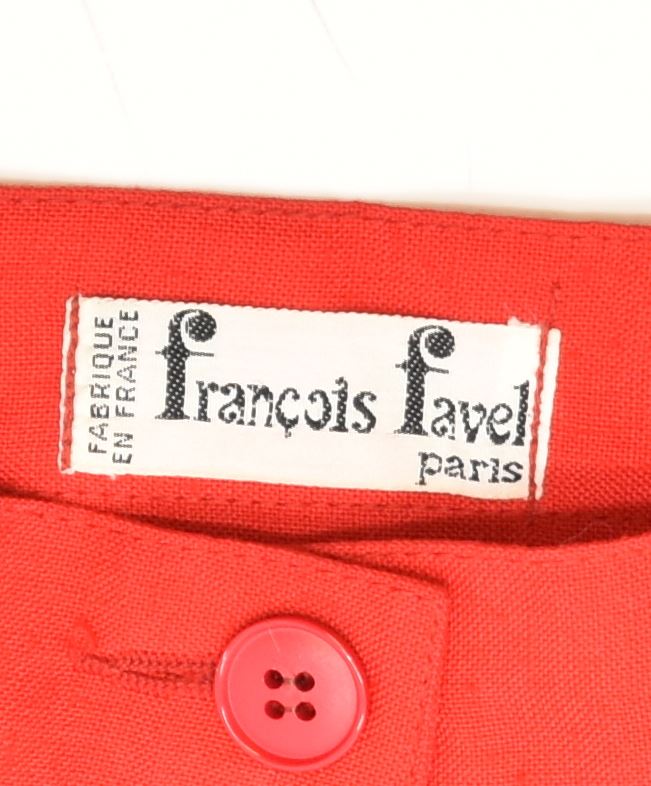 FRANCOIS FAVEL PARIS Womens Tapered Pencil Skirt W24 XS Red Polyester | Vintage | Thrift | Second-Hand | Used Clothing | Messina Hembry 