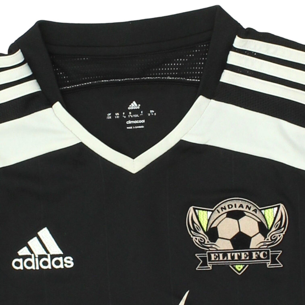 Indiana Elite FC Adidas Boys Black Shirt | Football Team US Sports Kids Soccer | Vintage Messina Hembry | Thrift | Second-Hand Messina Hembry | Used Clothing | Messina Hembry 