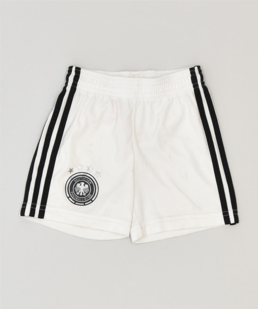 ADIDAS Boys Sport Shorts 9-12 Months White Colourblock Polyester Sports | Vintage | Thrift | Second-Hand | Used Clothing | Messina Hembry 