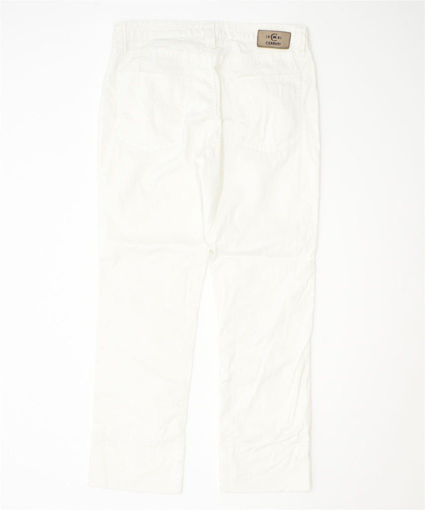 CERRUTI Womens Skinny Casual Trousers W28 L25 White Cotton | Vintage | Thrift | Second-Hand | Used Clothing | Messina Hembry 